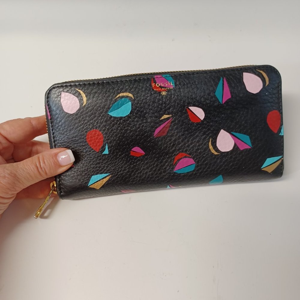 Fossil Leaf Print Wallet